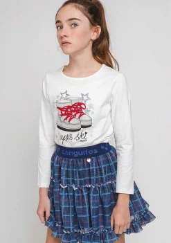 Camisetas De Manga Comprida-Conguitos Camiseta Feminina