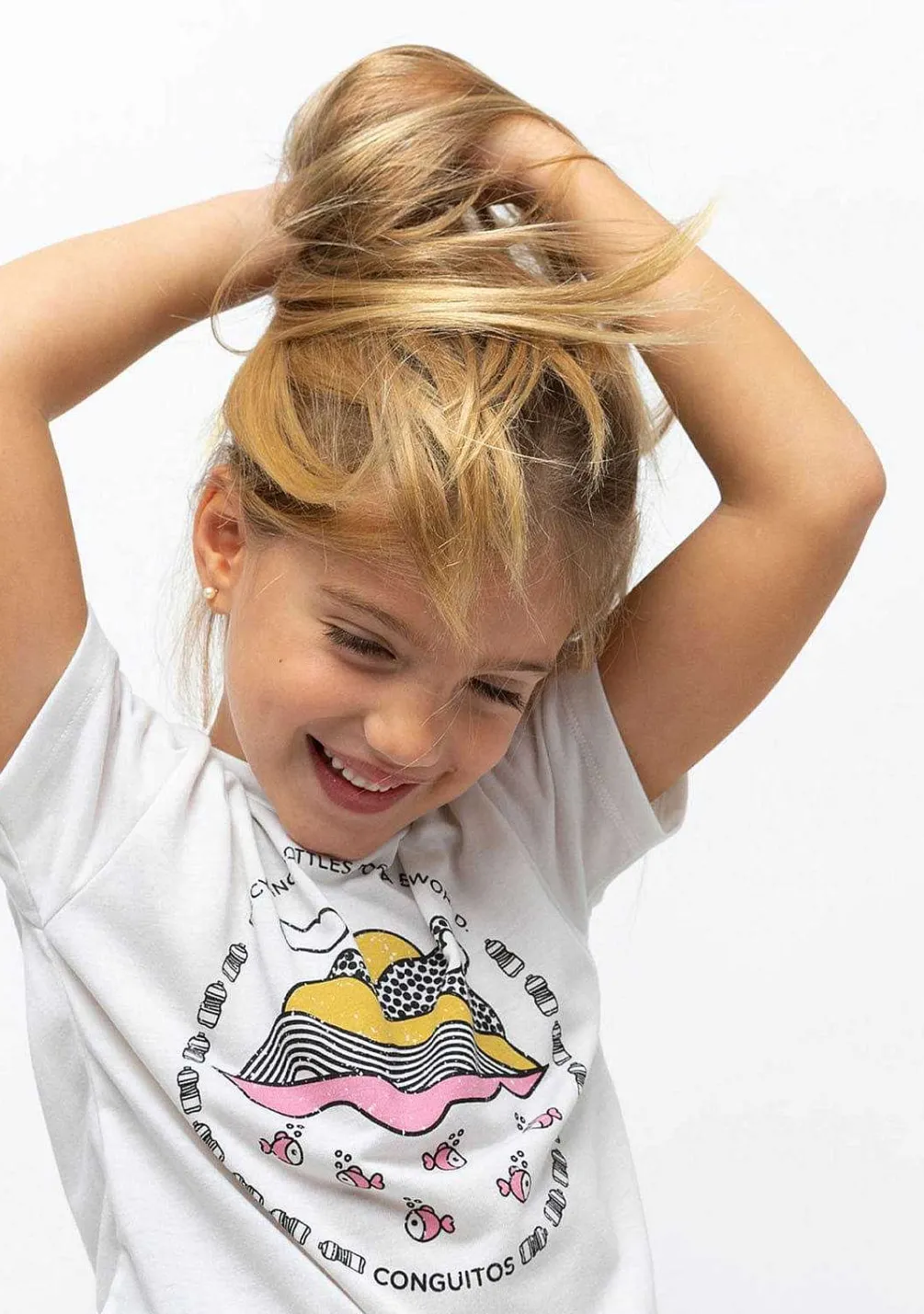 Camisetas-Conguitos Camiseta "Reciclagem" De Menina