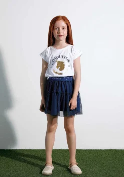 Roupas De Menina-Conguitos Camiseta Unicornio Dourada