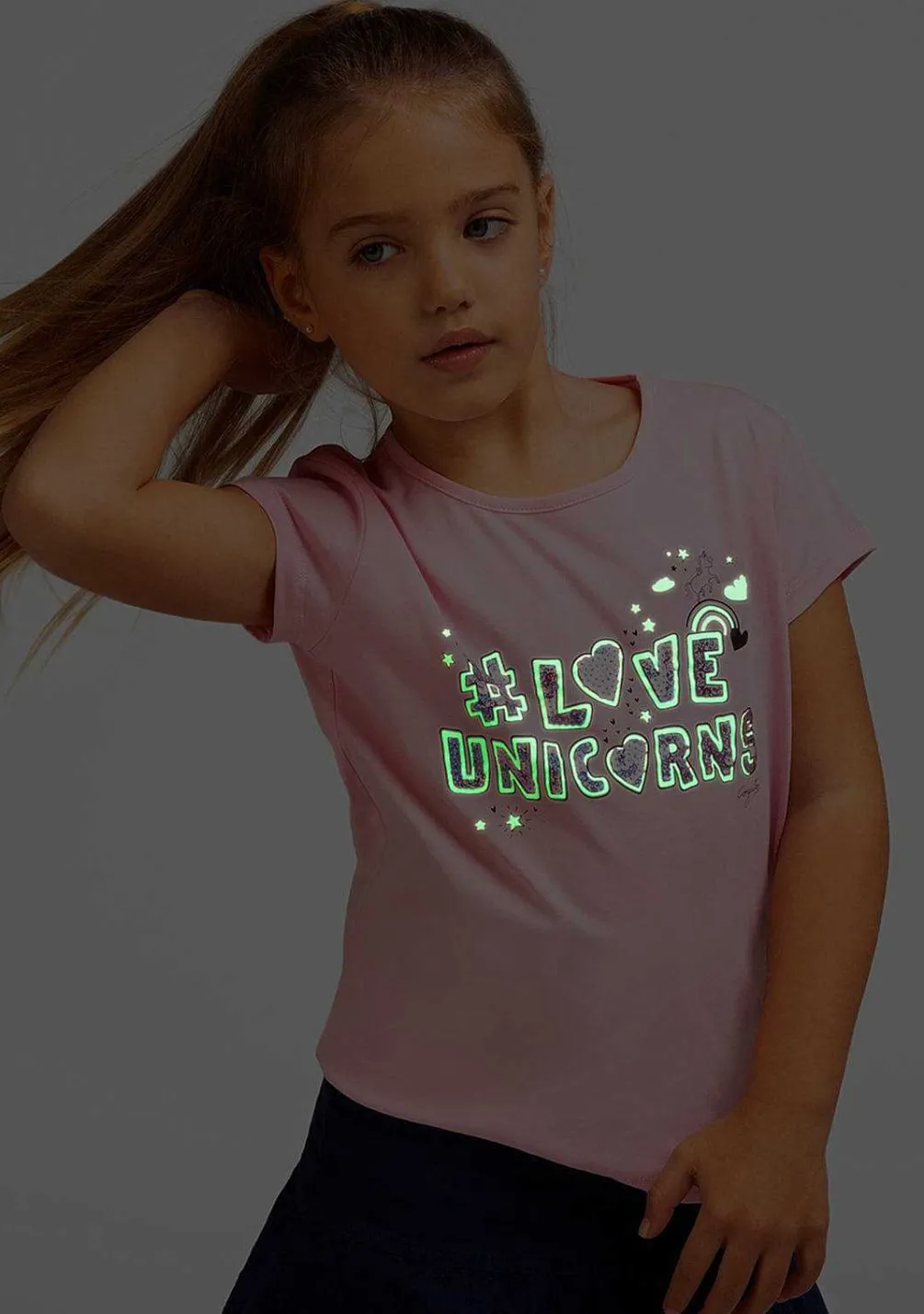 Camisetas-Conguitos Camiseta Unicornios Rosa Amor Para Menina