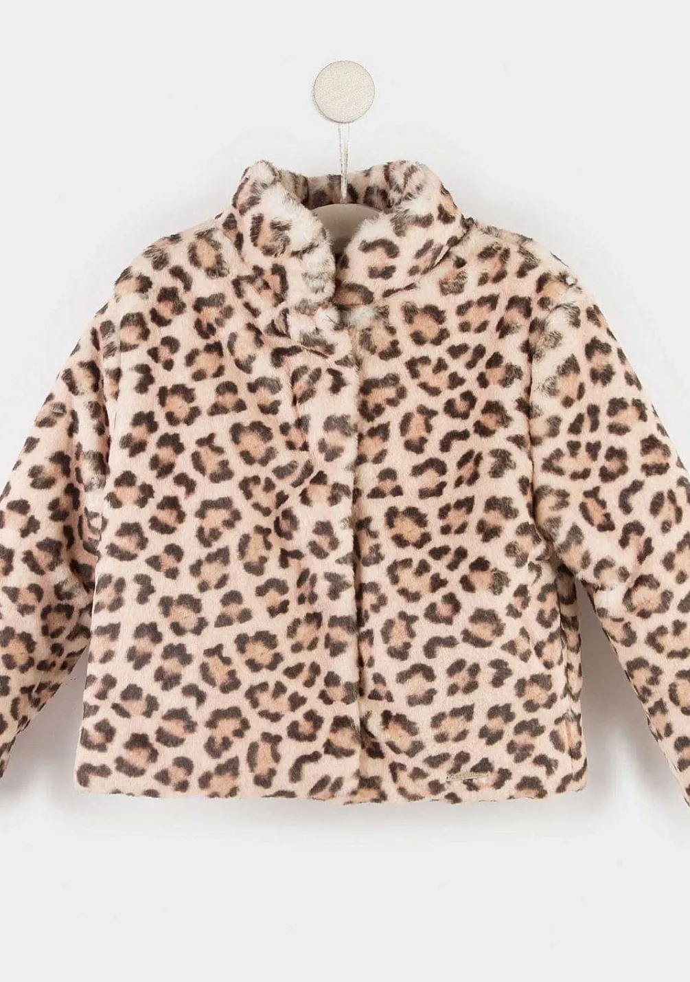 Roupas De Menina-Conguitos Casaco De Pele De Leopardo Para Menina