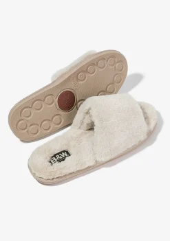 Chinelos Para Casa-Conguitos Chinelo Domestico Bege Com Bico Aberto