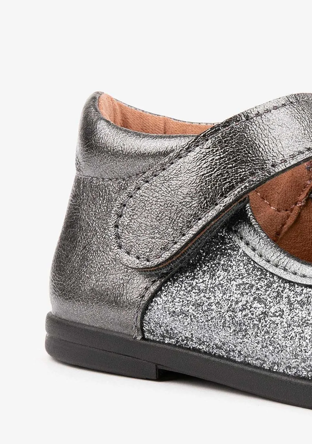 Sapatos Rasos-Conguitos Chumbo Para Bebé Mary Janes Glitter