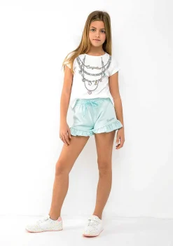 Roupas De Menina-Conguitos Colares Camiseta Branca