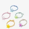 Todos Os Acessórios-Conguitos Conjunto De Scrunchies De Flores Multicoloridas