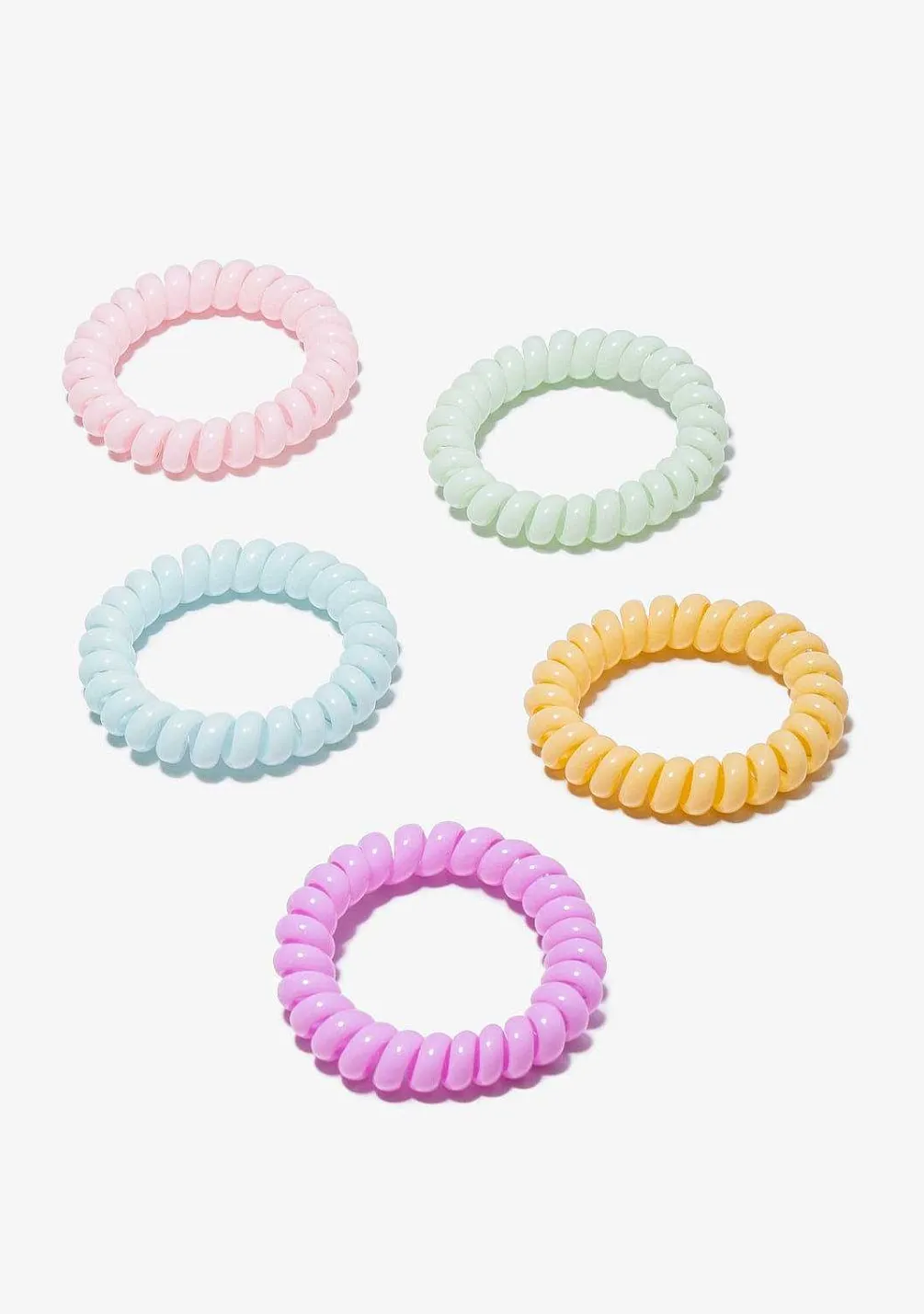 Todos Os Acessórios-Conguitos Conjunto De Scrunchies Espirais Multicoloridos