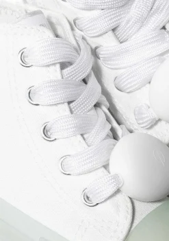 Tênis Com Luzes-Conguitos Cordao Branco Unissex Com Luzes Tênis Hi-Top Lona
