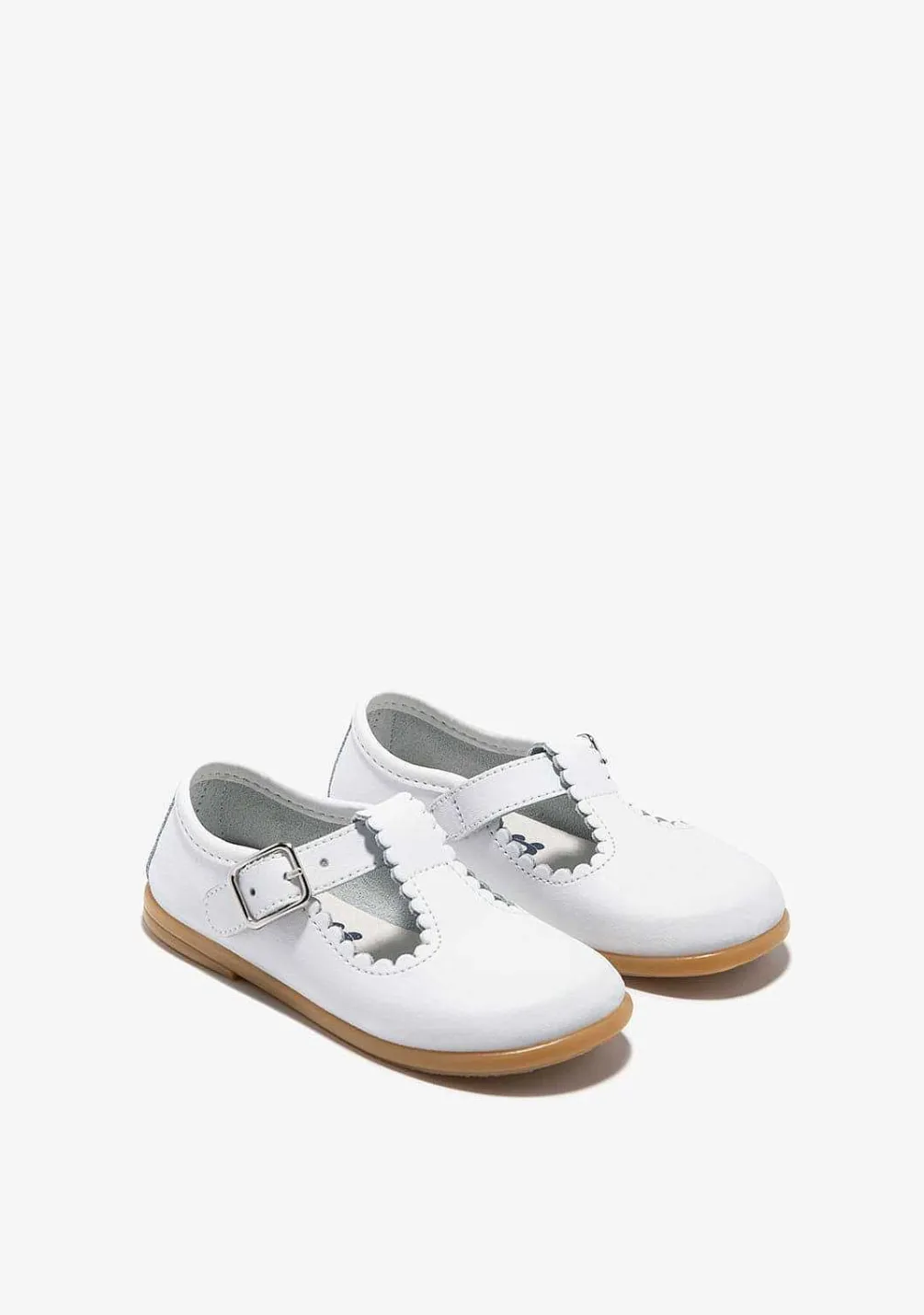 Sapatos De Cerimónia-Conguitos Fivela Branca Para Bebé Mary Janes