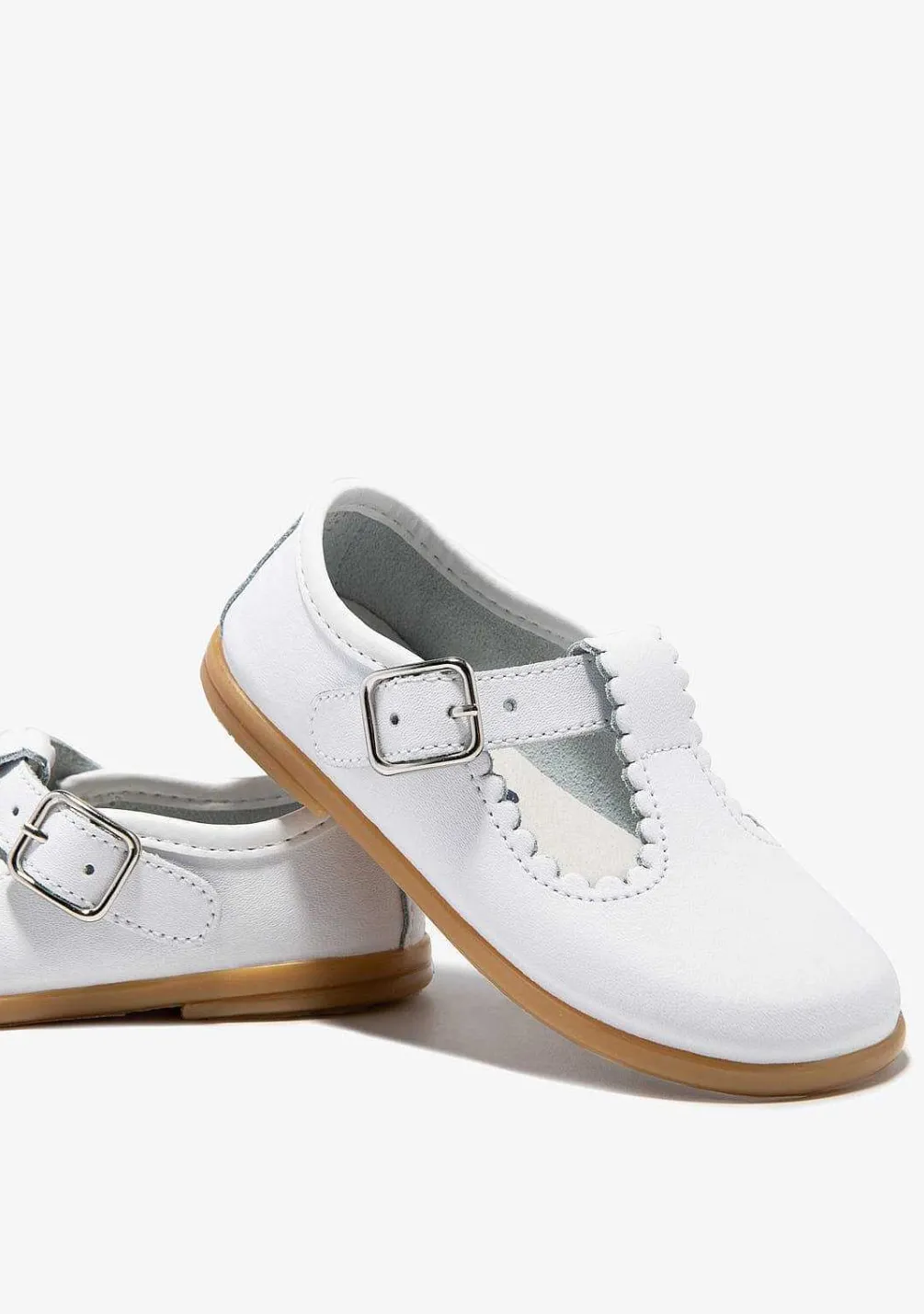 Sapatos De Cerimónia-Conguitos Fivela Branca Para Bebé Mary Janes