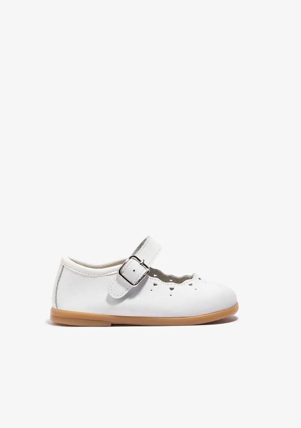 Sapatos De Cerimónia-Conguitos Fivela Branca Para Bebé Mary Janes
