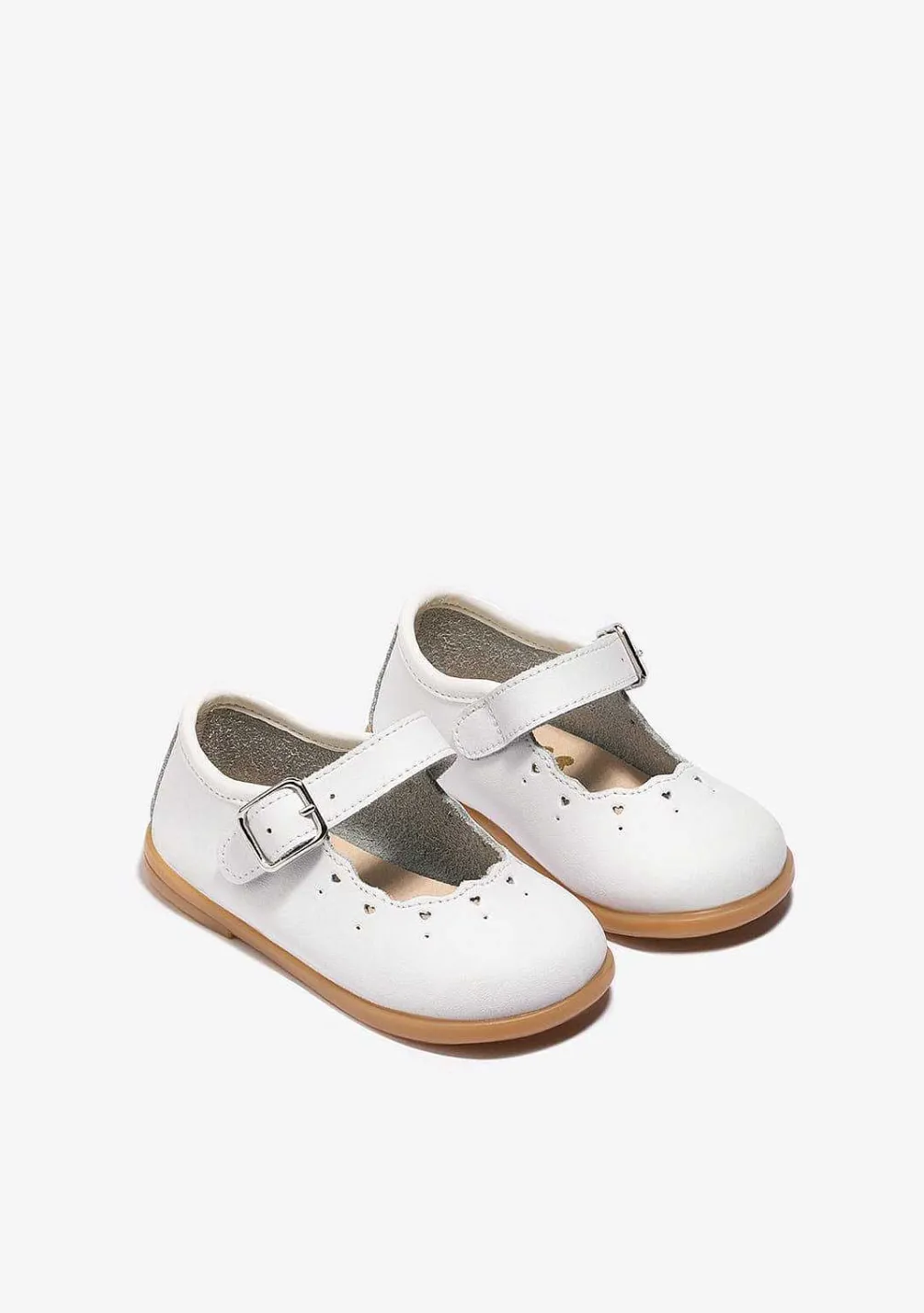 Sapatos De Cerimónia-Conguitos Fivela Branca Para Bebé Mary Janes