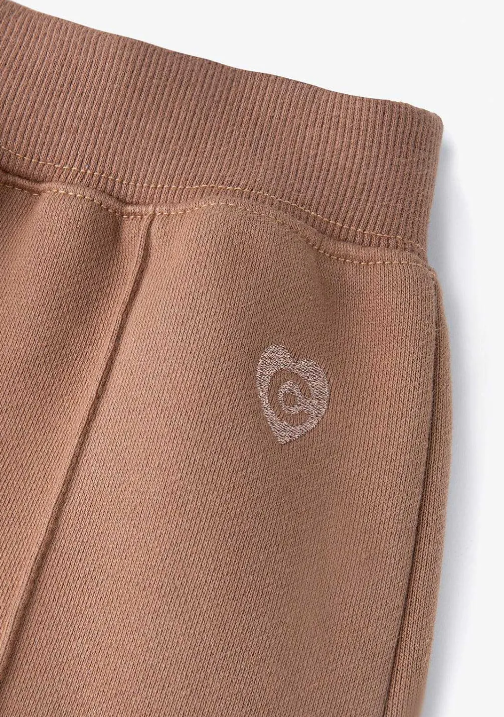 Roupas De Menina-Conguitos Joggers Basicos Castanhos De Menina
