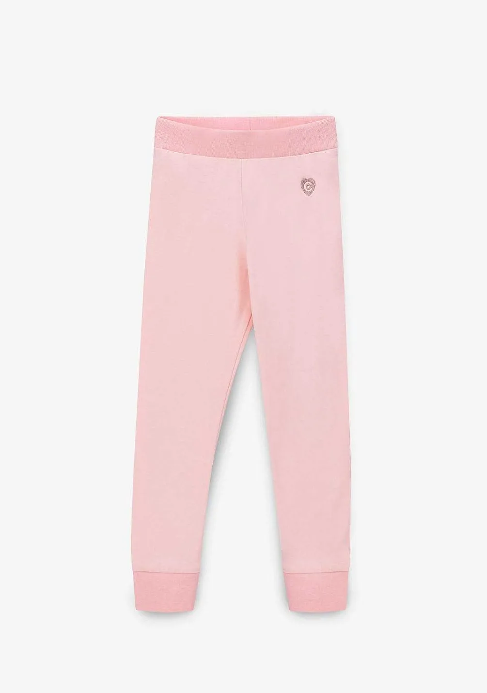 Roupas De Menina-Conguitos Joggers De Jersei Cor-De-Rosa Para Menina