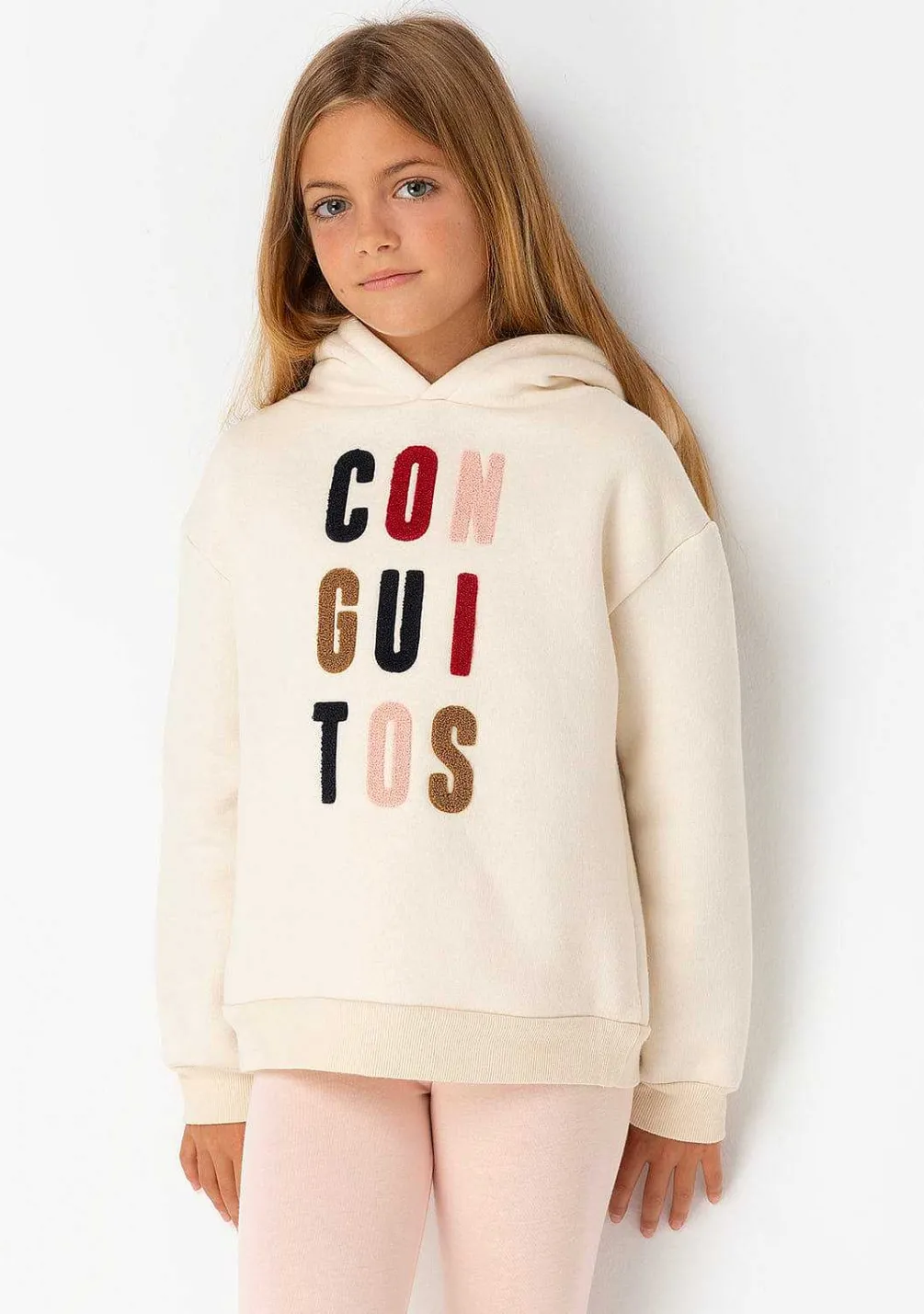 Roupas De Menina-Conguitos Joggers De Jersei Cor-De-Rosa Para Menina