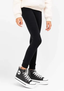 Roupas De Menina-Conguitos Joggers Em Jersey Preto Para Menina