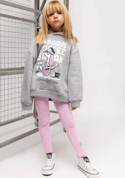Roupas De Menina-Conguitos Leggings De Algodao Rosa Menina