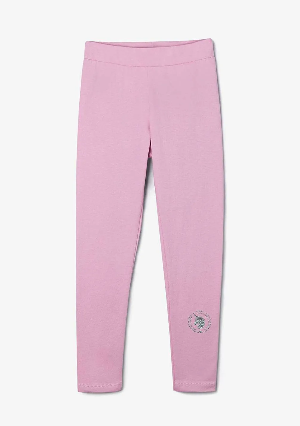 Roupas De Menina-Conguitos Leggings De Algodao Rosa Menina