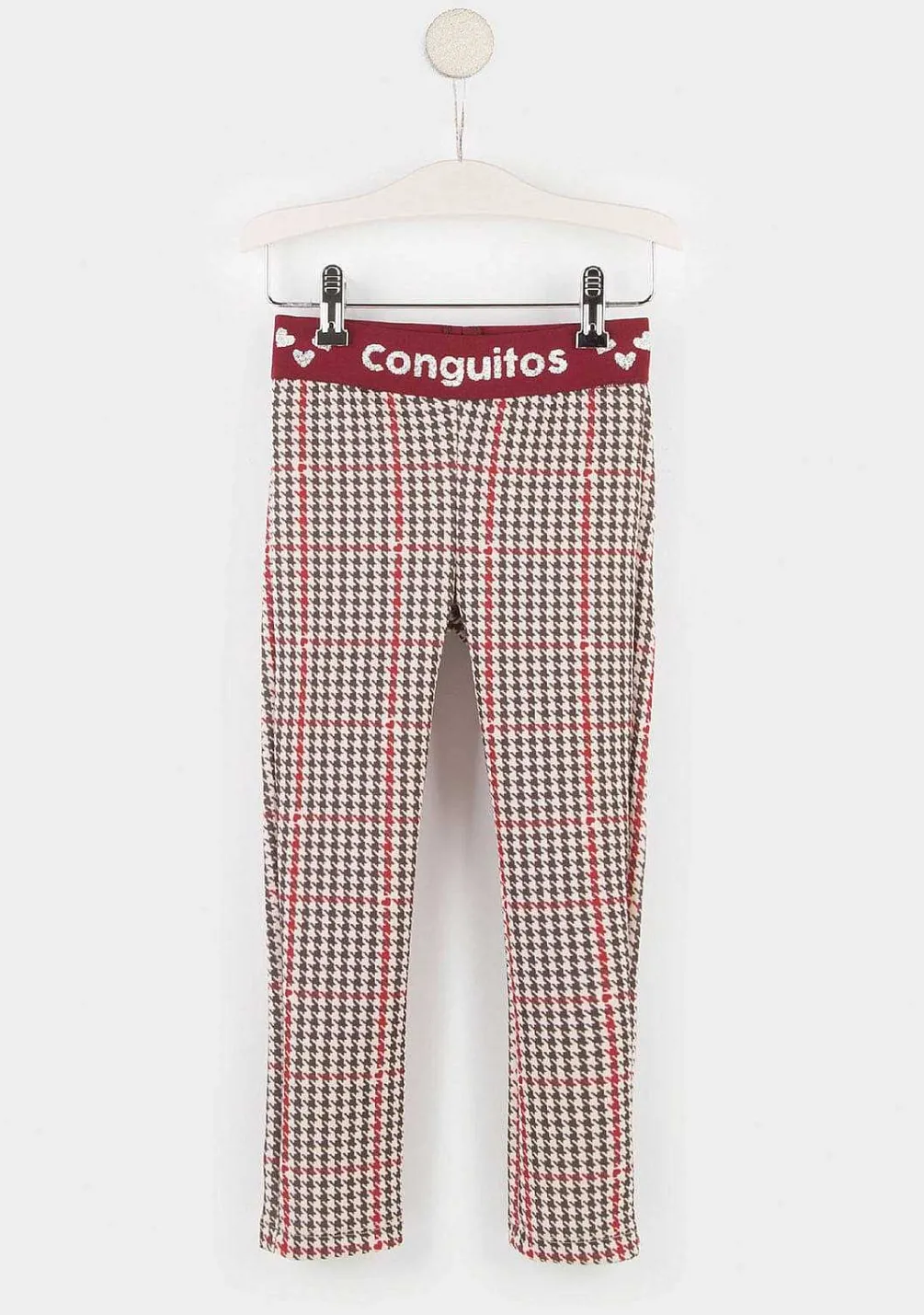 Calcas E Leggings-Conguitos Leggings De Neoprene Houndstooth Para Menina