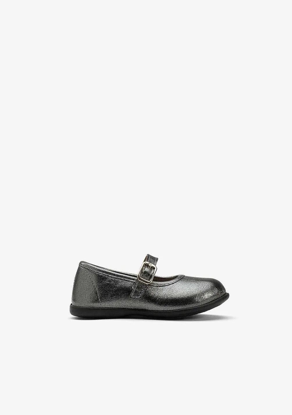 Sapatos Rasos-Conguitos Mary Janes Bronze Metalizado Para Bebé