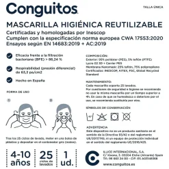 Todos Os Acessórios-Conguitos Mascara Infantil Certificada Borboleta