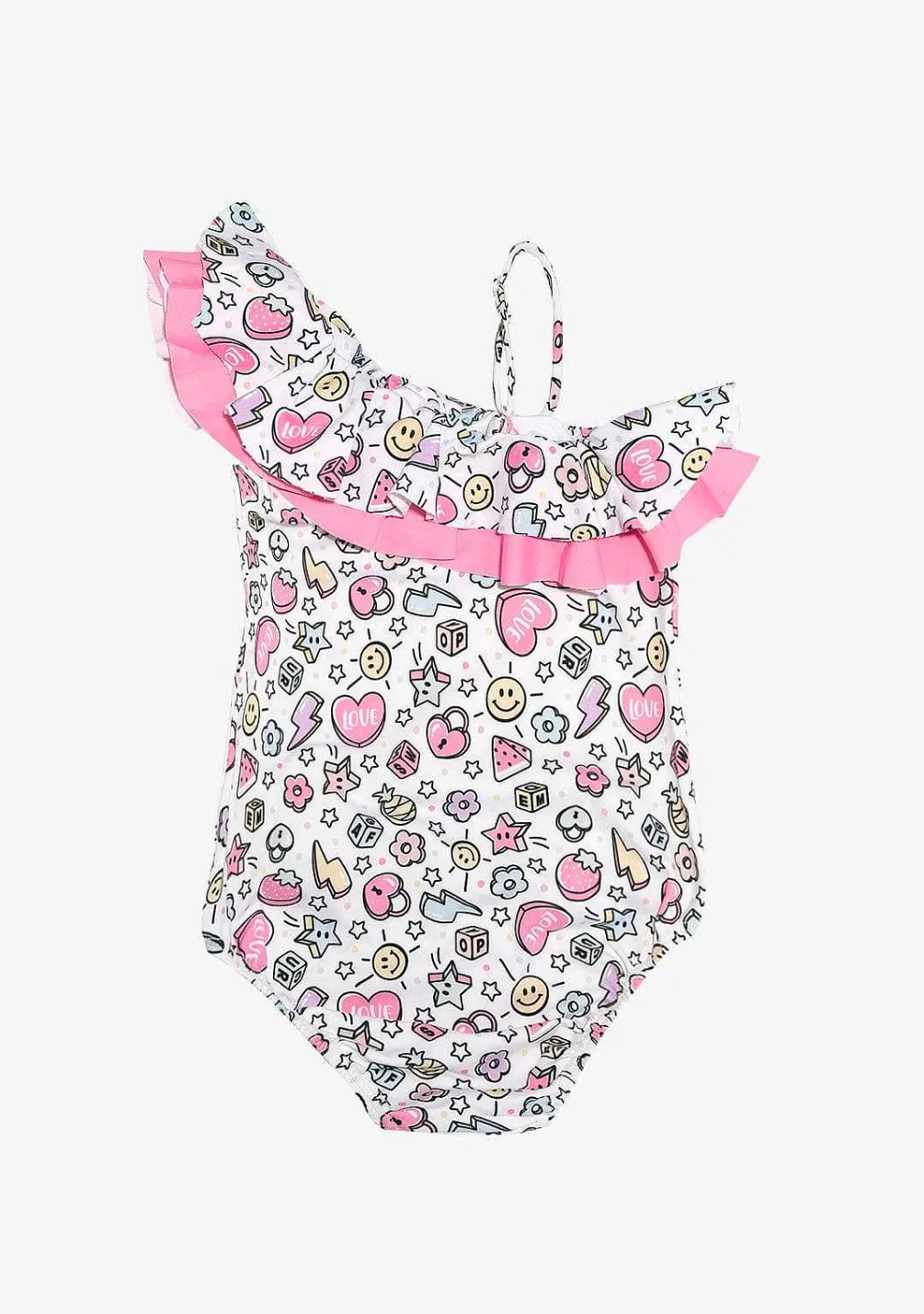 Roupas De Menina-Conguitos Menina Com Estampa De Micangas Brancas E Maio Scrunchie