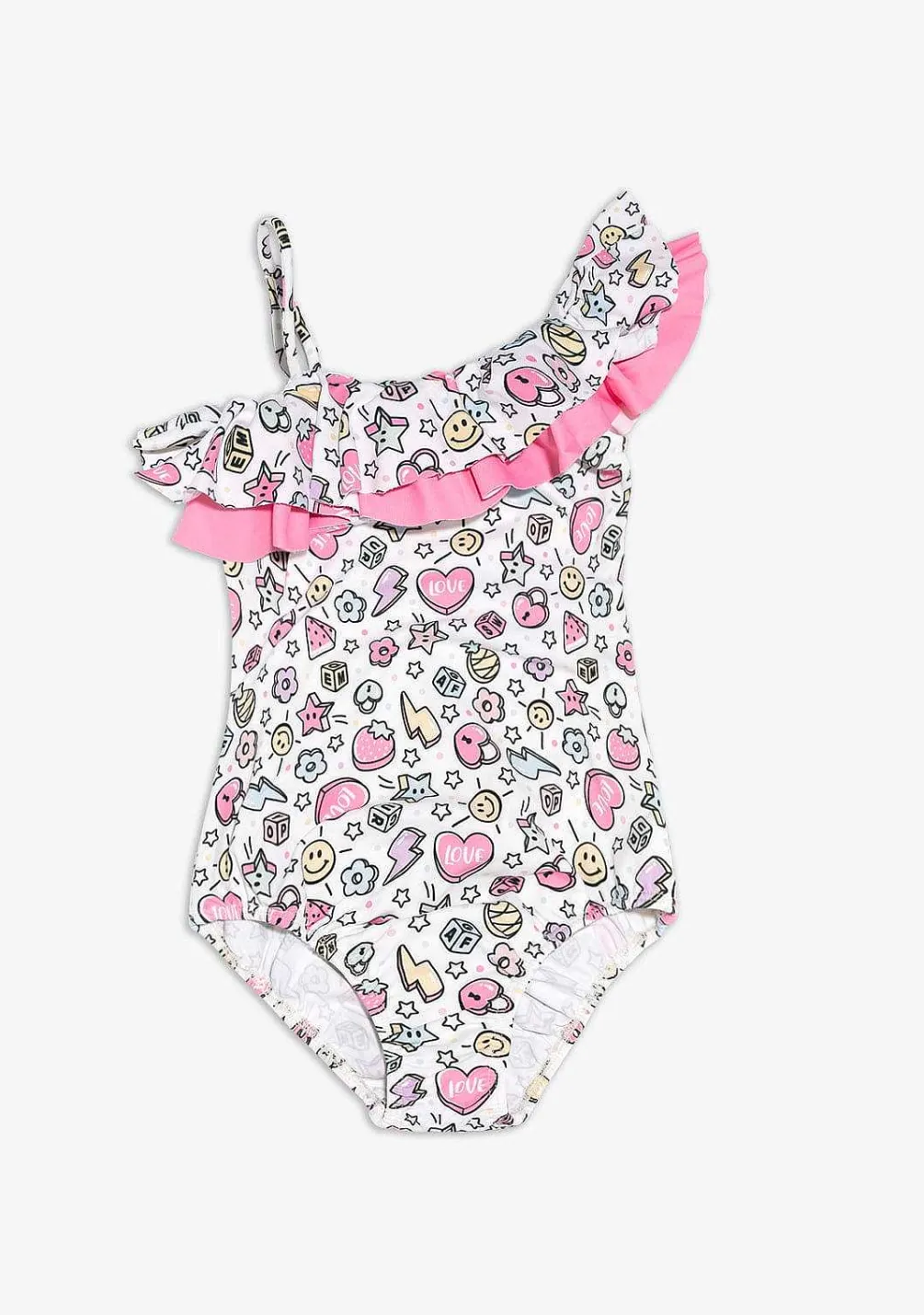 Roupas De Menina-Conguitos Menina Com Estampa De Micangas Brancas E Maio Scrunchie
