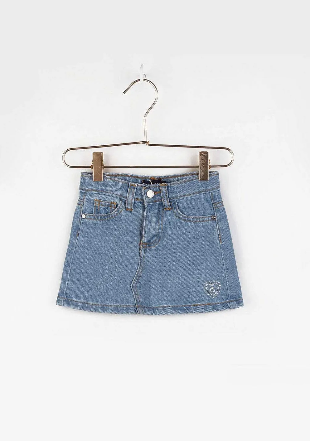 Saias-Conguitos Mini Saia Jeans Feminina