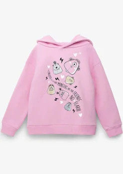 Moletons-Conguitos Moletom Monstros Rosa Para Menina