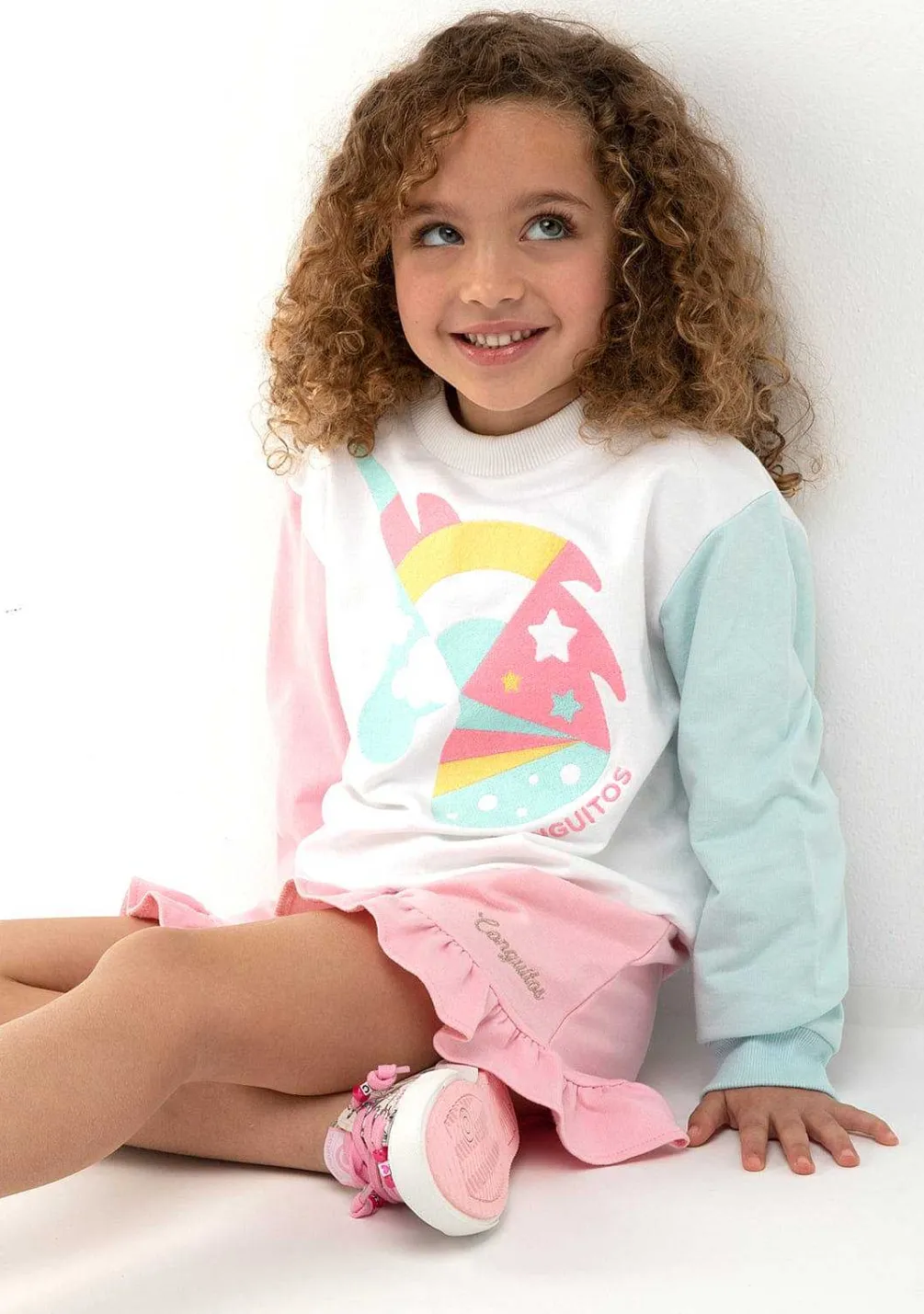 Roupas De Menina-Conguitos Moletom Unicornio Multicolor