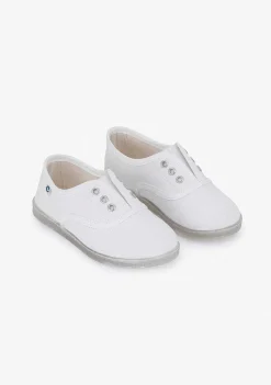 Tênis-Conguitos Plimsolls Brancos Ecologicos
