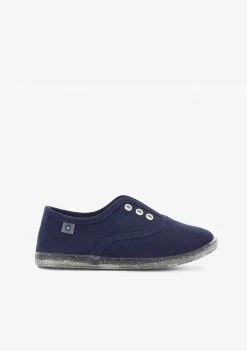 Tênis-Conguitos Plimsolls Ecologicos Da Marinha