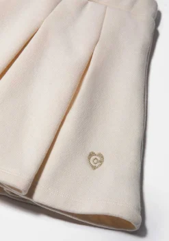 Roupas De Menina-Conguitos Saia Basica Bege De Menina