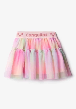 Roupas De Menina-Conguitos Saia De Tule Multicolor
