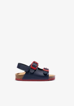 Sapatos De Bebé-Conguitos Sandálias Bio Azul Marinho Para Bebé