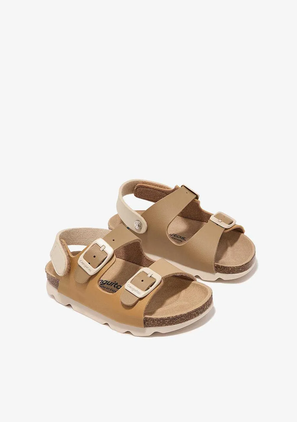 Sapatos De Menina-Conguitos Sandálias Bio Buckle Castanhas