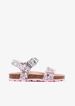 Sandálias-Conguitos Sandálias Bio Com Estampa Multi Unicornio Para Menina