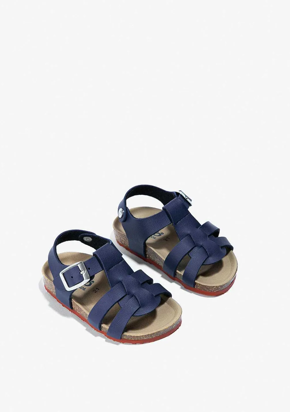 Sapatos De Bebé-Conguitos Sandálias Bio Fivela Azul Marinho Para Bebé