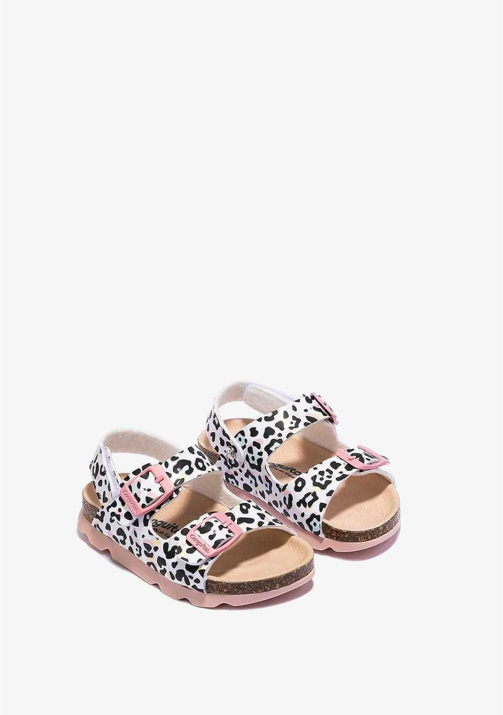 Sapatos De Menina-Conguitos Sandálias Bio Leopardo De Menina