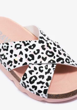 Sapatos De Menina-Conguitos Sandálias Bio Leopardo Multicolor Menina P&B De Menina