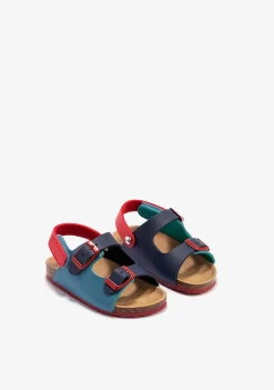 Sapatos De Bebé-Conguitos Sandálias Bio Multicor Azul Para Bebé