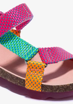 Sapatos De Menina-Conguitos Sandálias Bio Multicor De Menina P&B