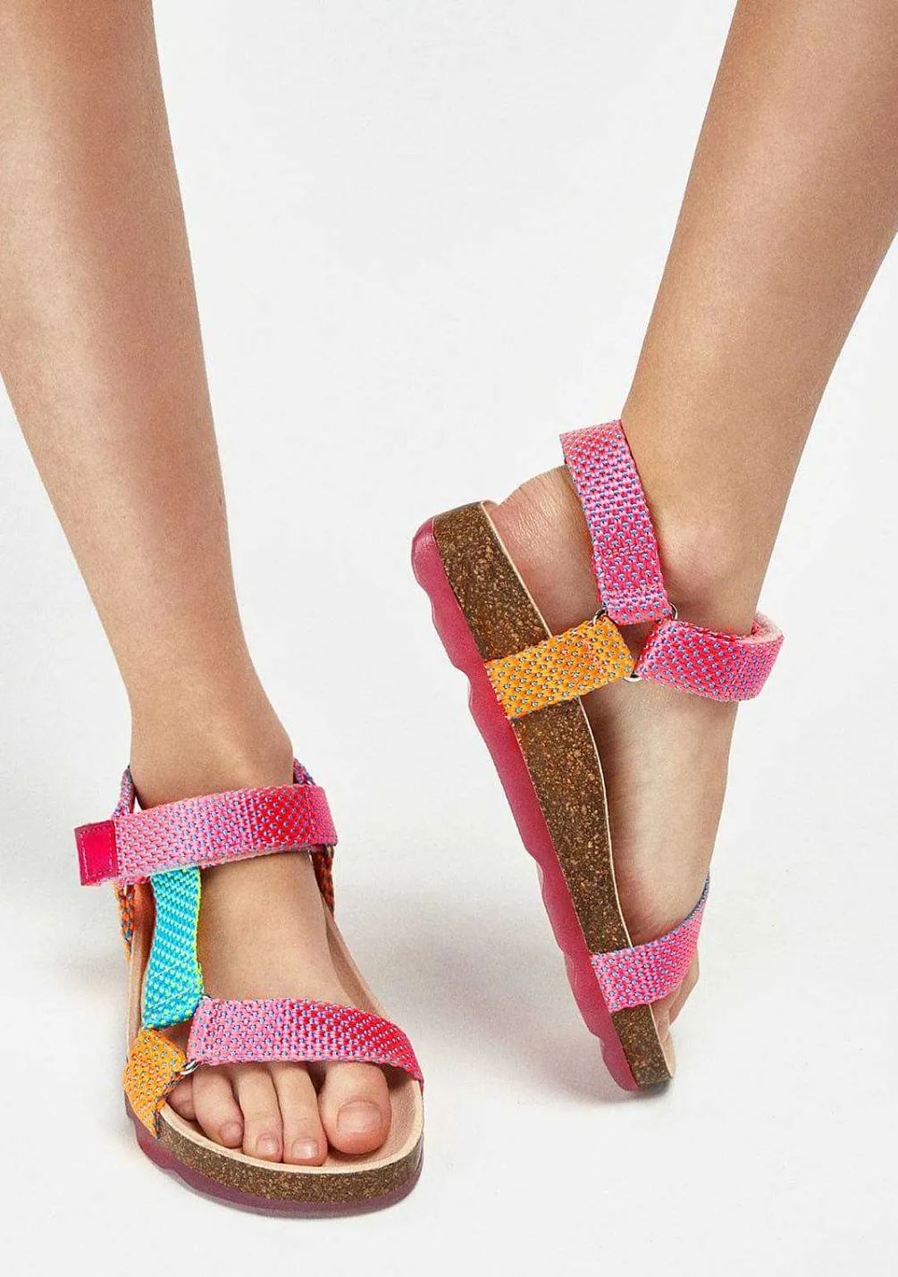 Sapatos De Menina-Conguitos Sandálias Bio Multicor De Menina P&B