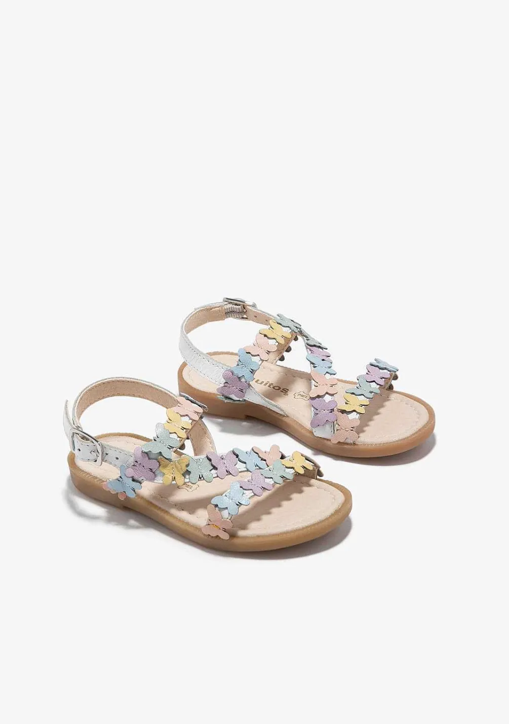 Sapatos De Menina-Conguitos Sandálias Borboleta Branca