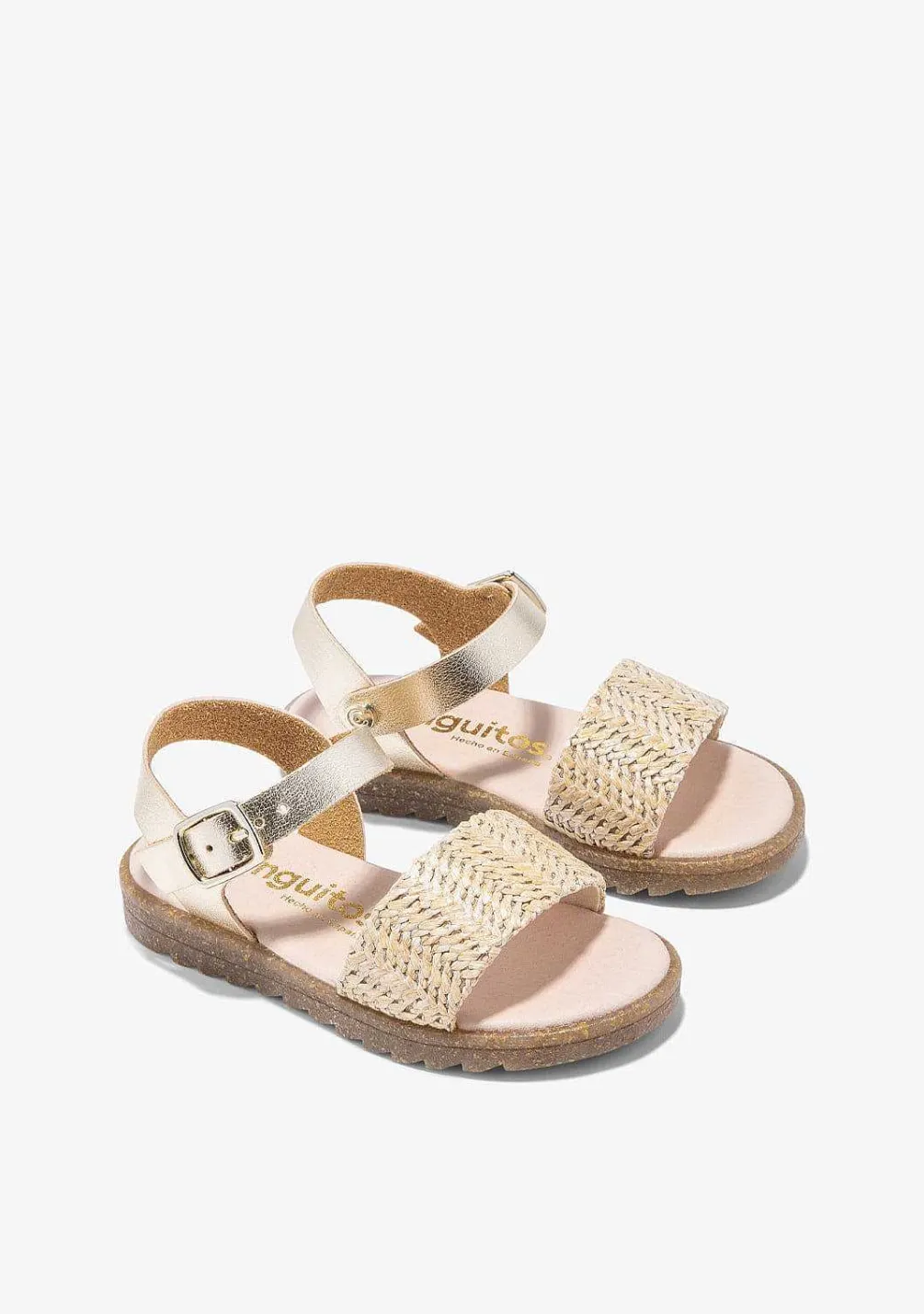 Sapatos De Menina-Conguitos Sandálias Com Fivela Bege