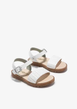 Sapatos De Menina-Conguitos Sandálias Com Fivela Branca