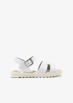 Sapatos De Menina-Conguitos Sandálias Com Fivela De Tiras Brancas