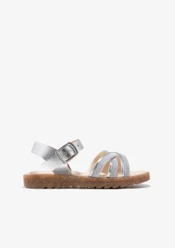 Sapatos De Menina-Conguitos Sandálias Com Fivela Prateada
