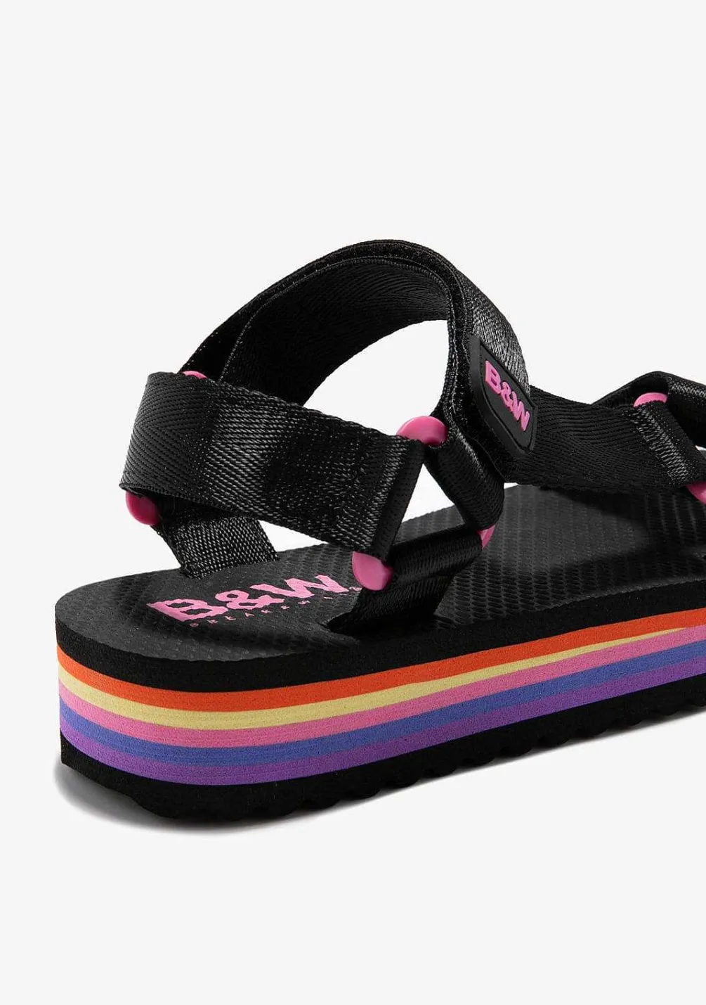 Sapatos De Menina-Conguitos Sandálias Com Plataforma Preta P&B