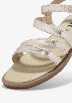 Sapatos De Menina-Conguitos Sandálias Com Tiras Douradas P&B