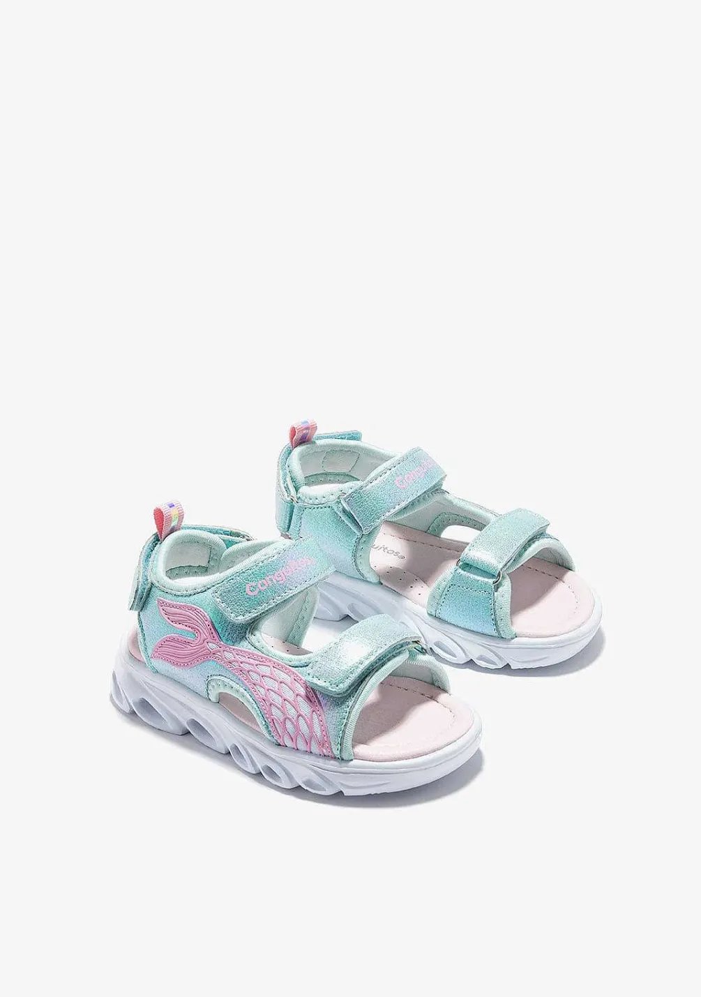 Sapatos De Menina-Conguitos Sandálias Esportivas Sereia Com Luzes